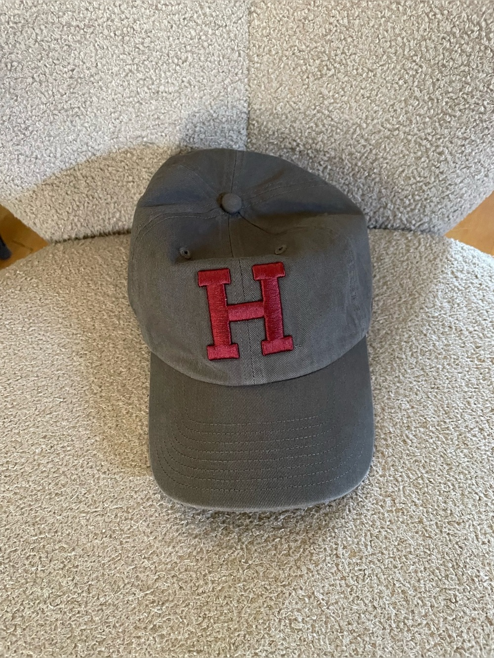 Gray Baseball Cap Harvard H